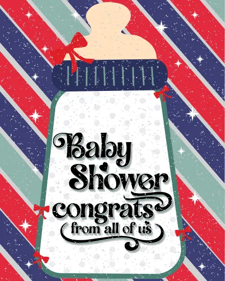 Bottle Congrats Moment online Baby Shower (New Birth)  Card