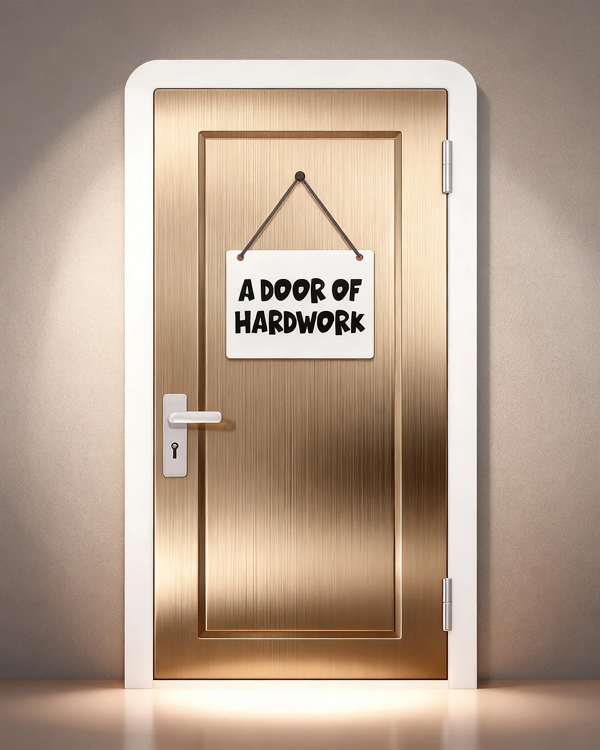 Brushed Gold Hardwork Door online New House Card