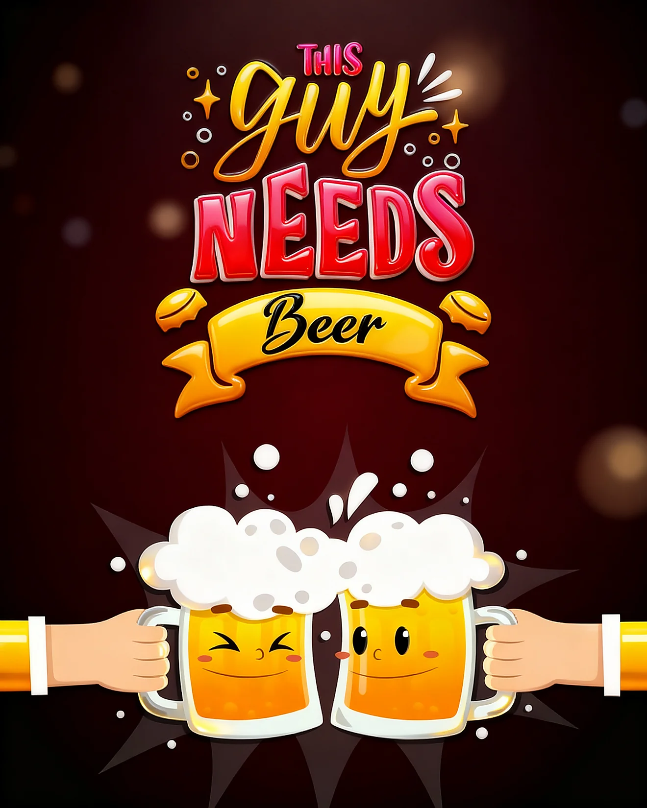 This Guy Needs Beer online National Beer Day Card