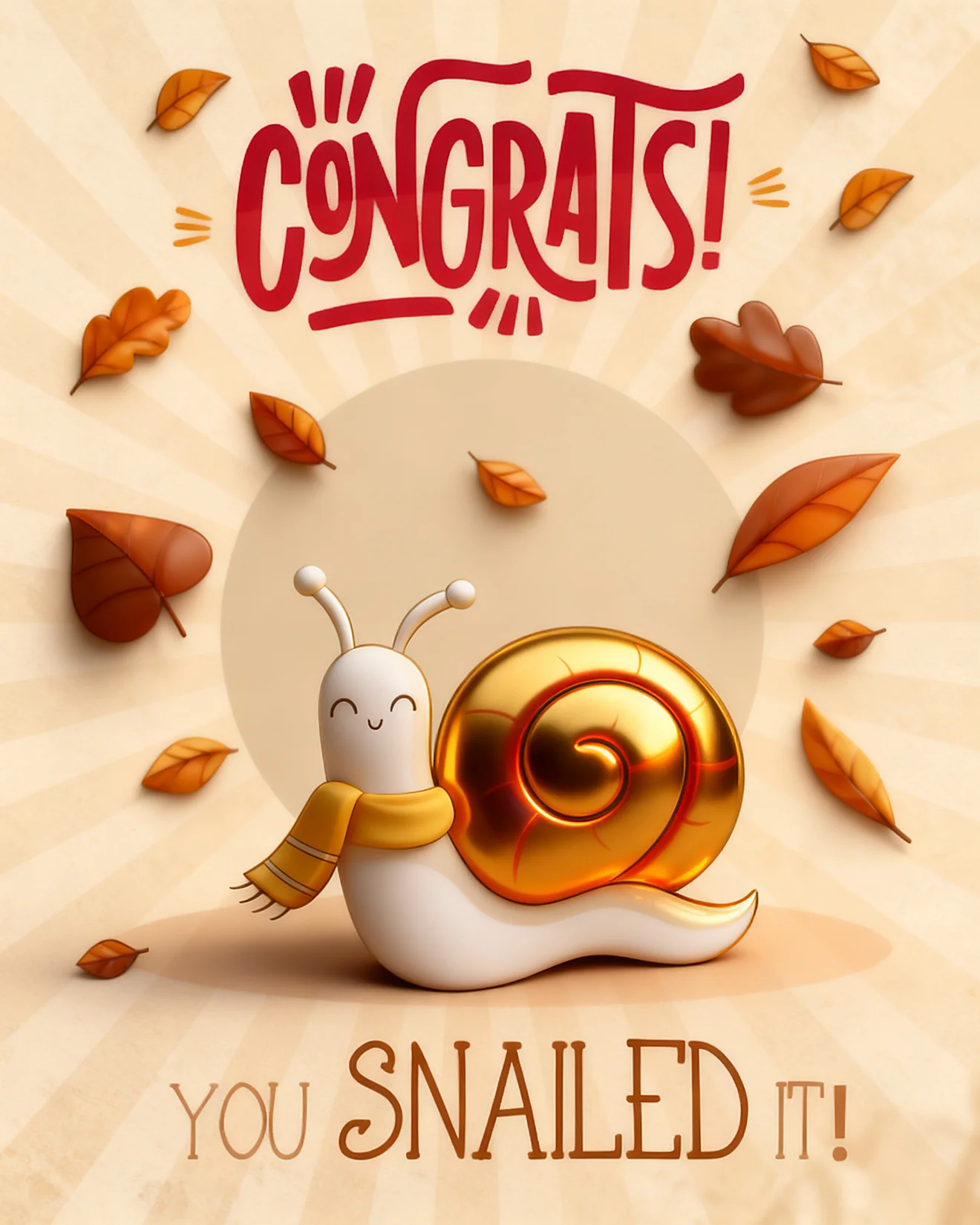 You Snailed It online Job Promotion Card