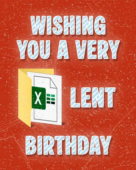 Excel-lent Birthday Wish online Birthday Card