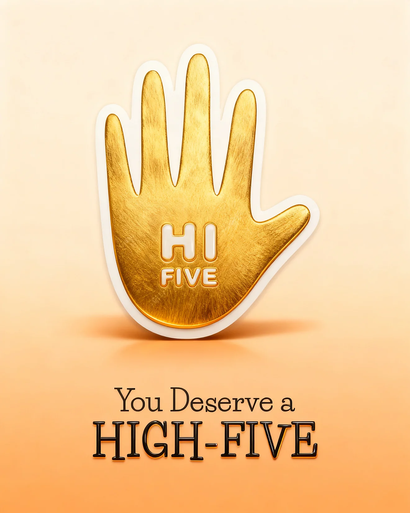 You Deserve High-five online Job Promotion Card