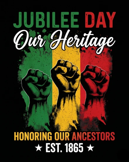 Jubilee Day Raised Fists online Juneteenth Card