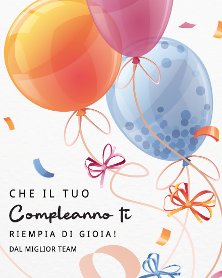 Riempia Di Gioia Miglior Team online Biglietti Auguri Compleanno Card