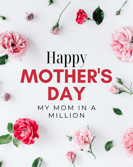 One In A Million online Mother's Day Card