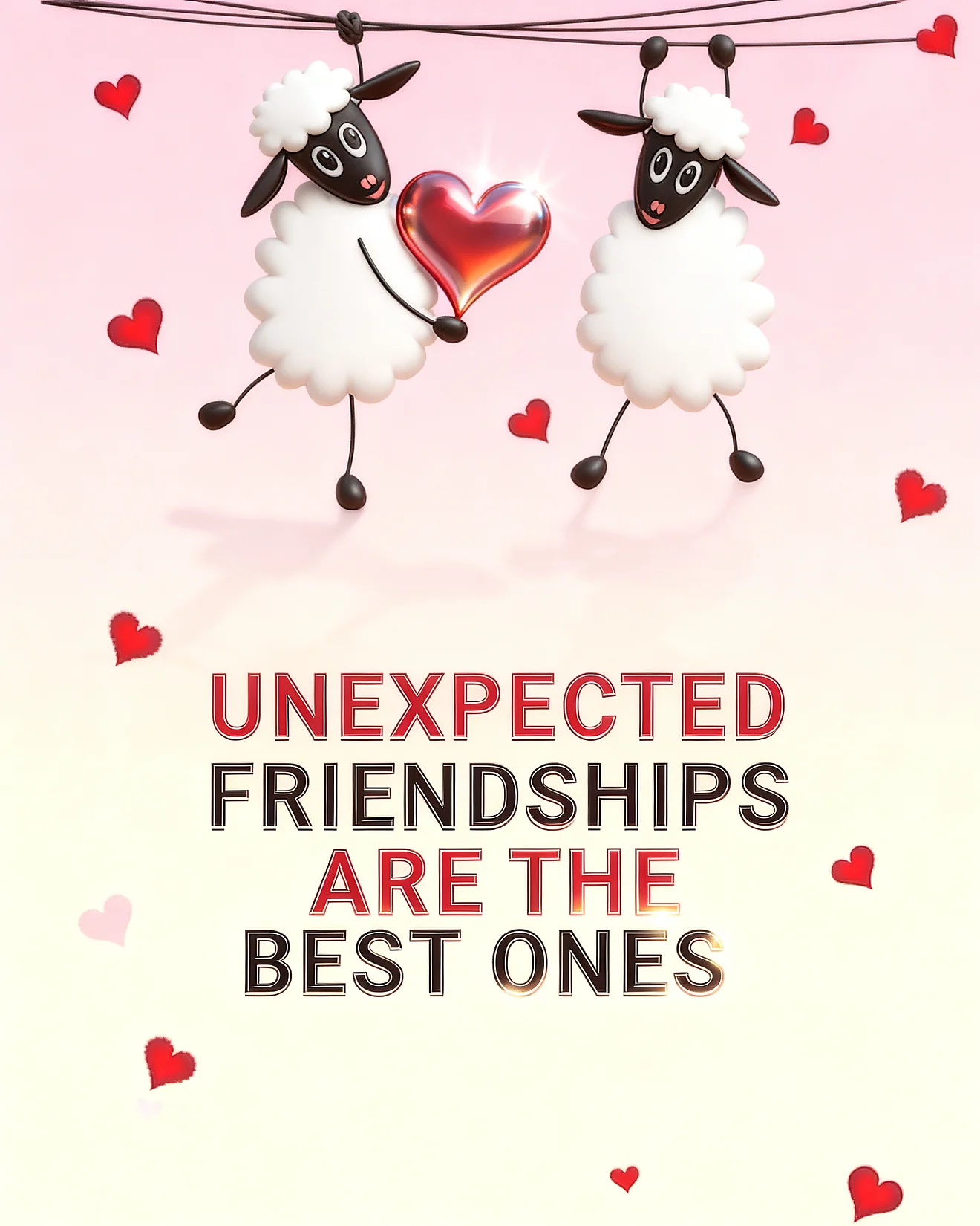 Unexpected Sheep Bond online Friendship Card
