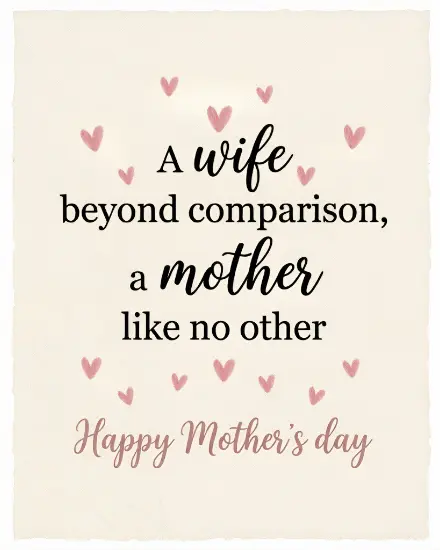 Beyond Comparison online Mother's Day Card