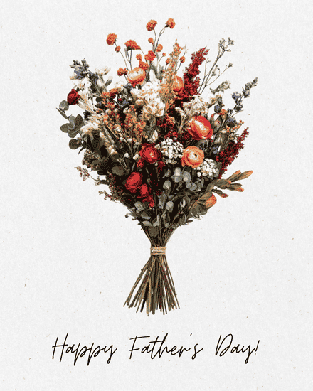 Blooming Love For Dad online Fathers Day Card