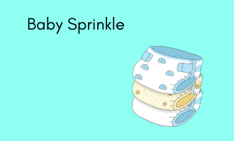baby sprinkle group greeting cards