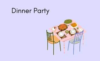 dinner group greeting cards