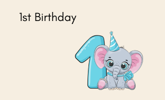 1st birthday group greeting cards