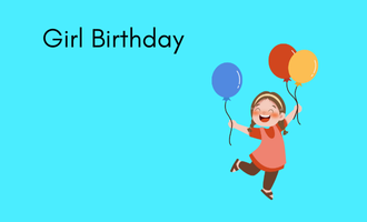 girl birthday group greeting cards