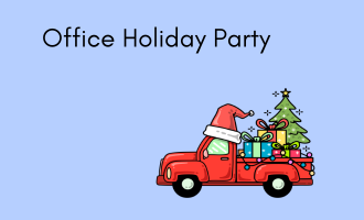 office holiday party group greeting cards
