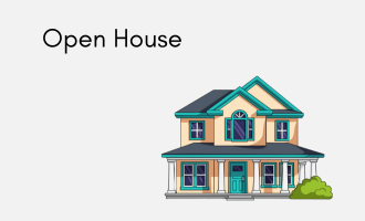 open house party group greeting cards