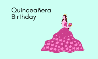 quinceanera group greeting cards