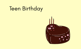 teen birthday group greeting cards