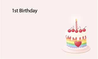 1st birthday group greeting cards