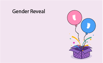 gender reveal group greeting cards