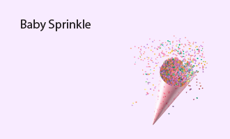 baby sprinkle group greeting cards