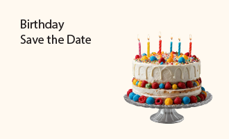 create Birthday Save the Date group cards