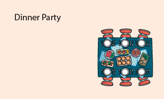 dinner group greeting cards