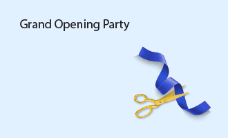 grand opening / launch party group greeting cards