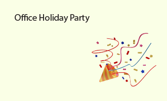 office holiday party group greeting cards