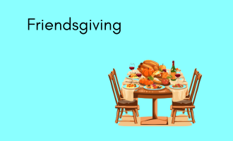 friendsgiving group greeting cards