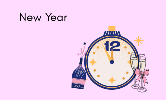 new year party group greeting cards