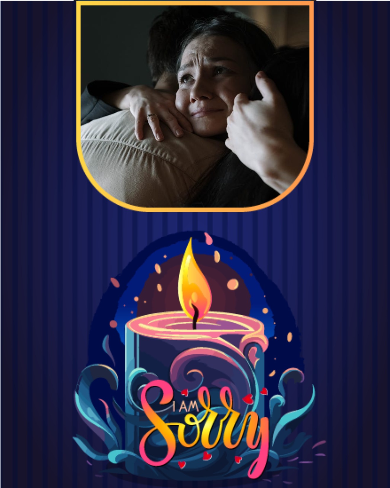 Burning Candle online Sympathy Card