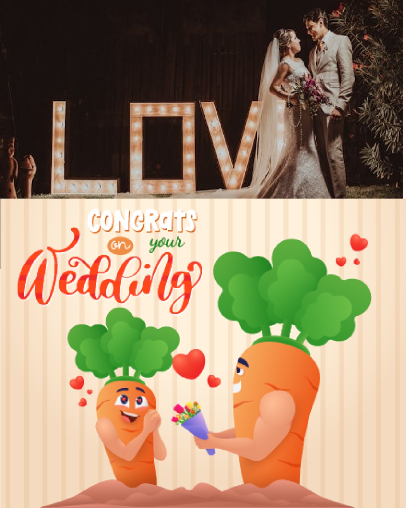 Carrots Love online Wedding Card