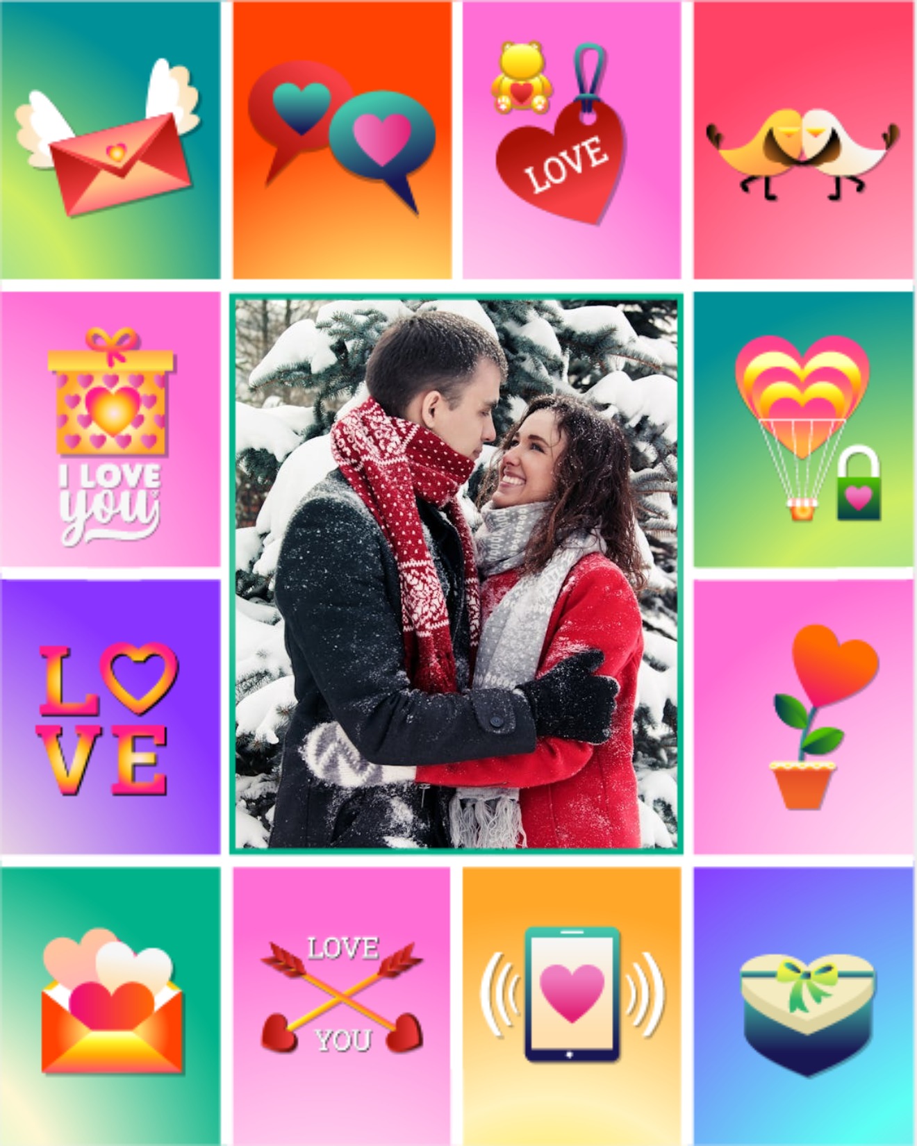 Collage online Love Card