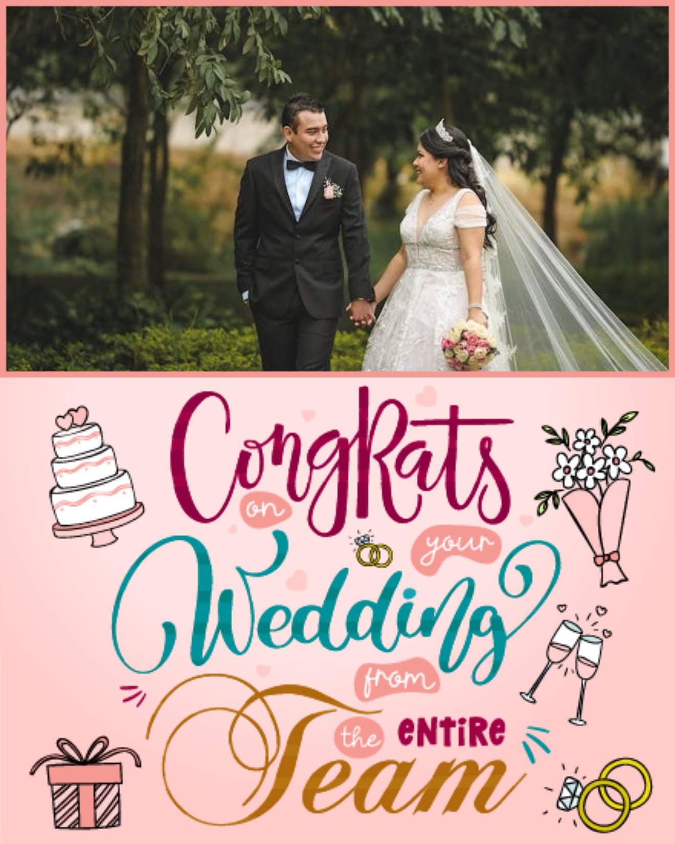 Entire Team online Wedding Card