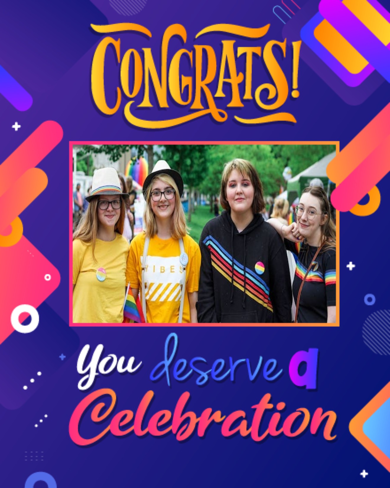 Multi Gradient online Congratulations Card