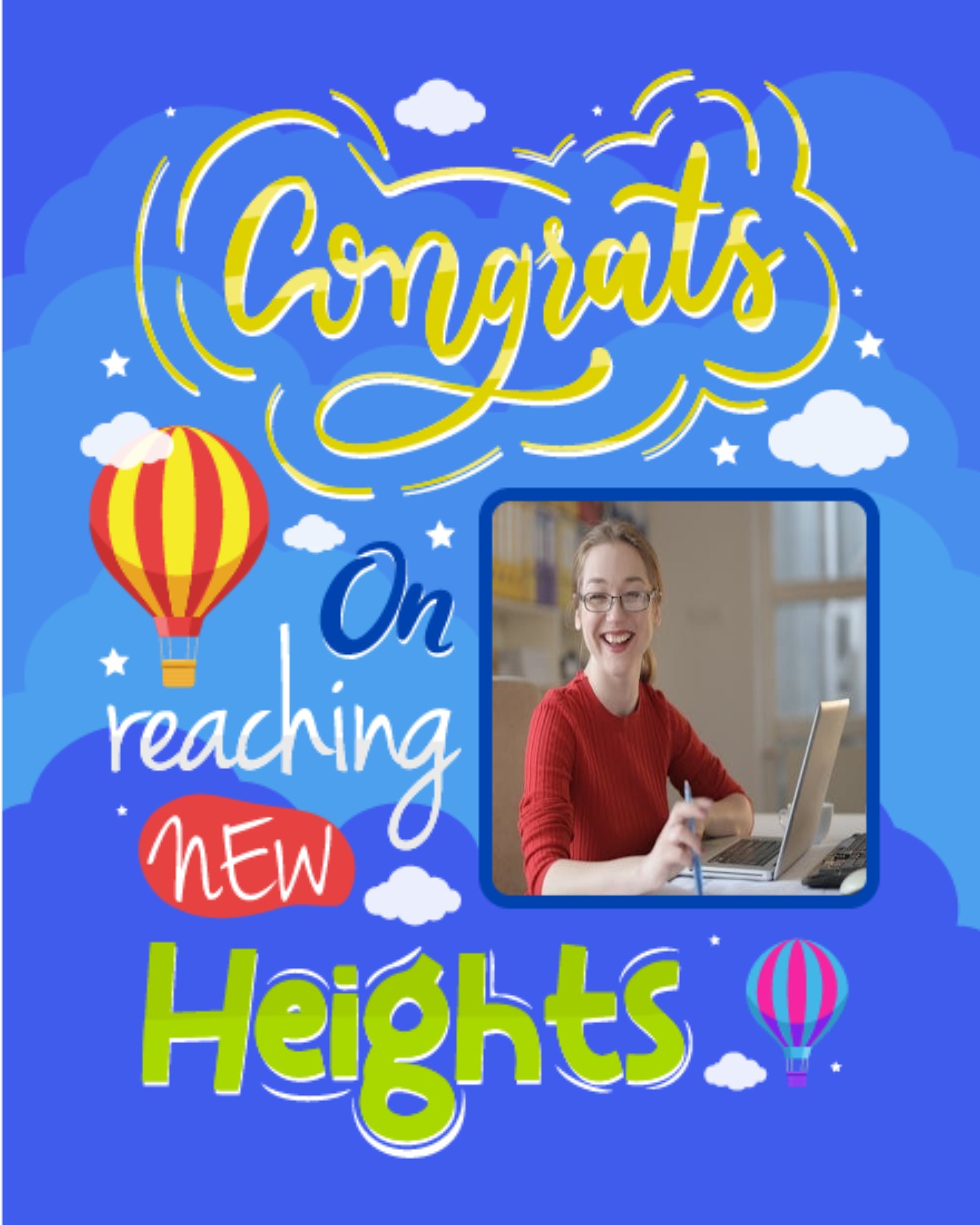 Reaching New Heights online Congratulations Card