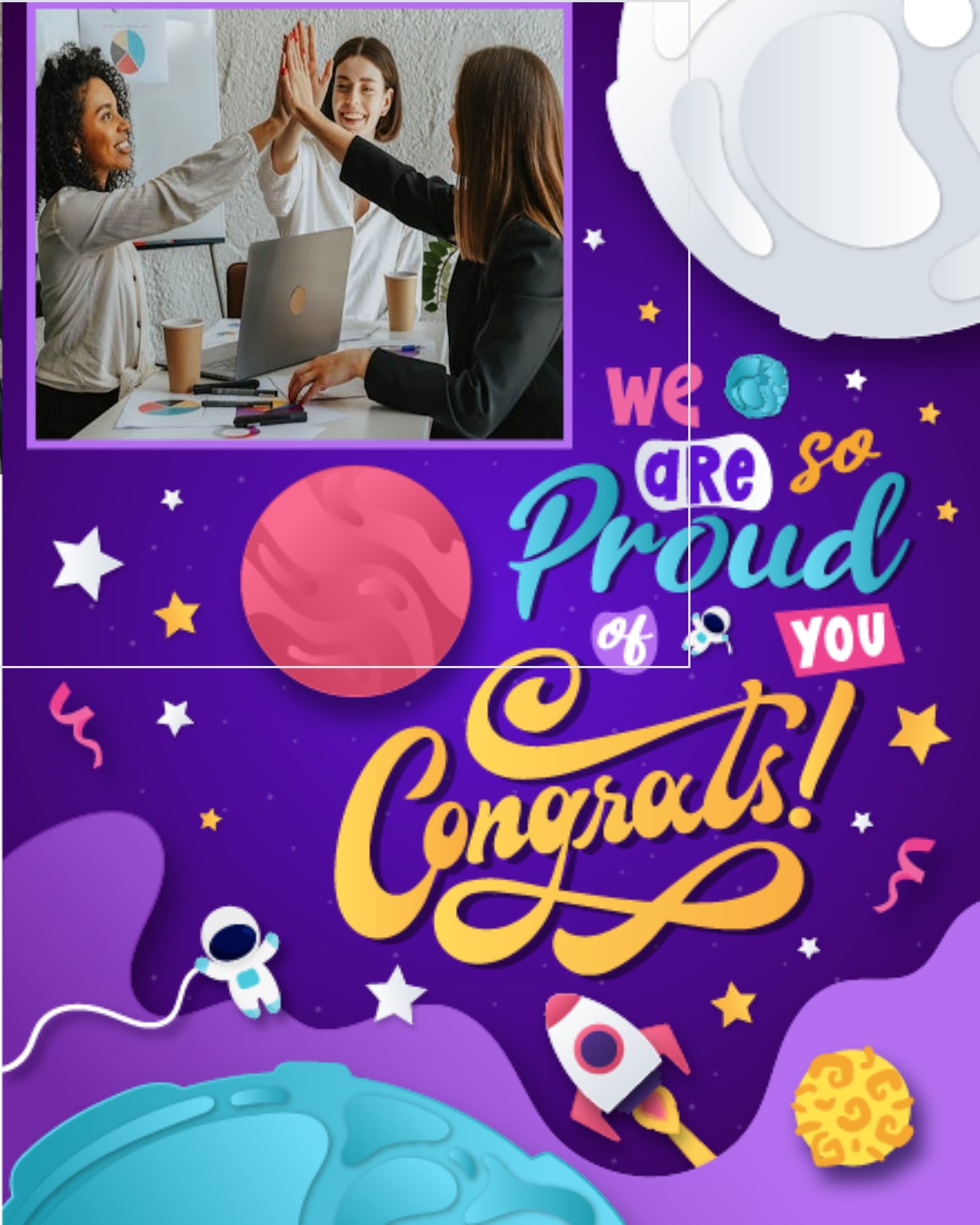 Space Star online Congratulations Card