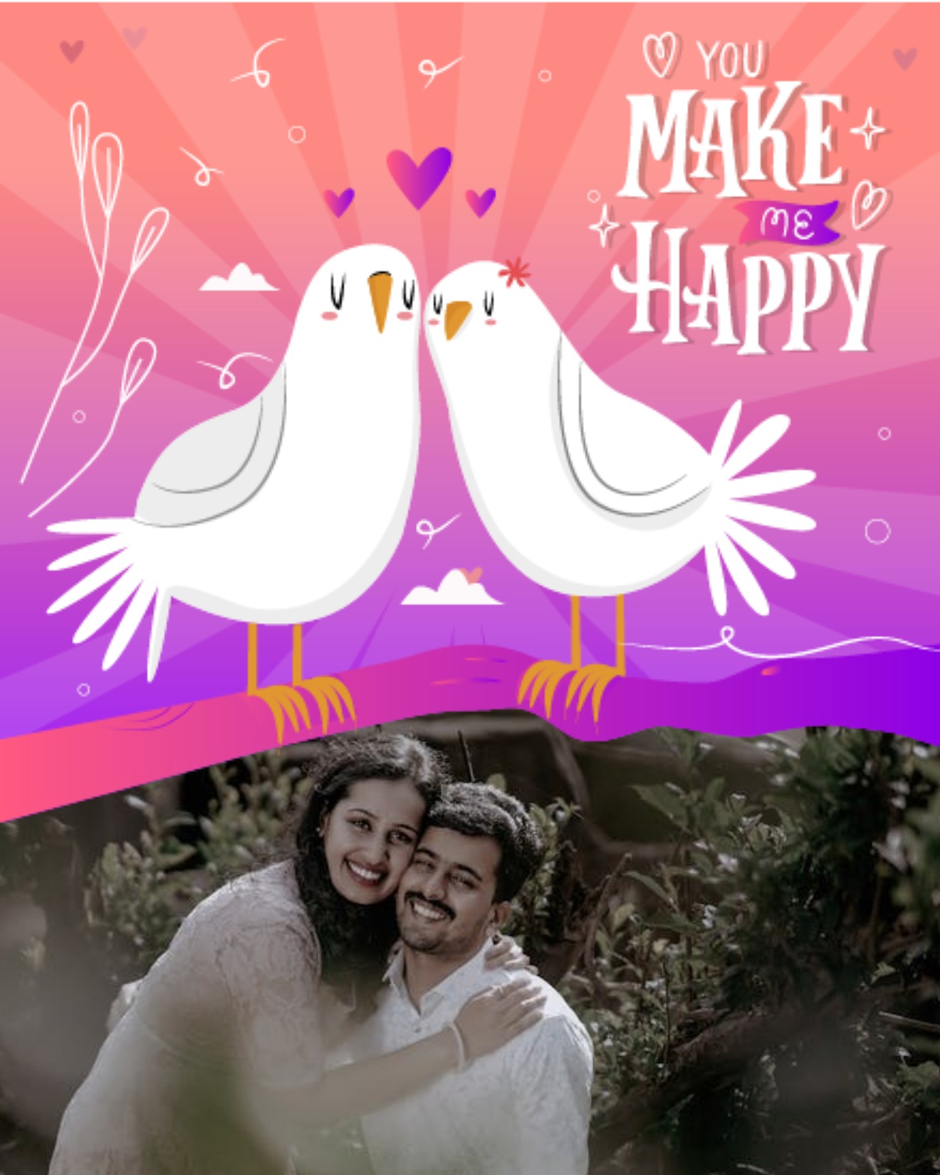 White Birds online Love Card