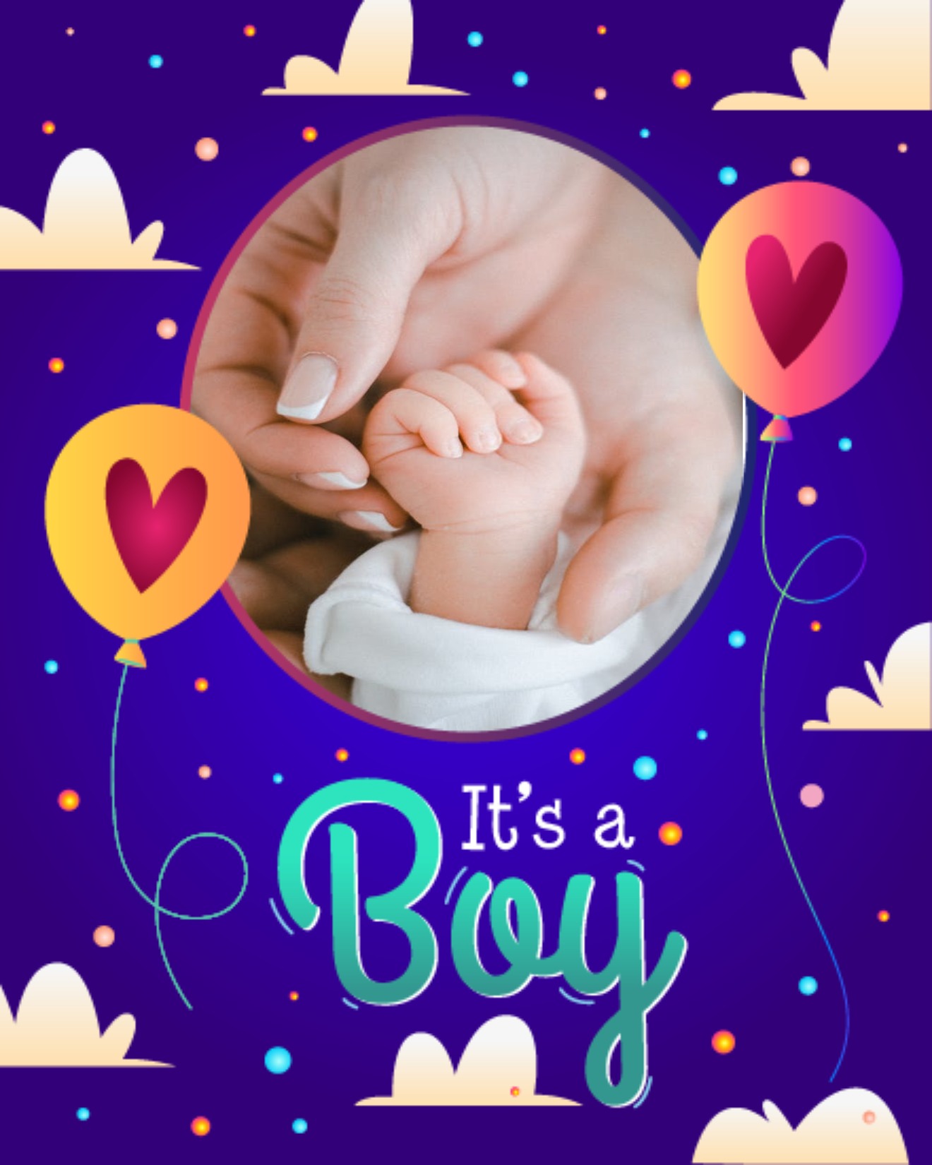 A Boy online Baby Shower Card