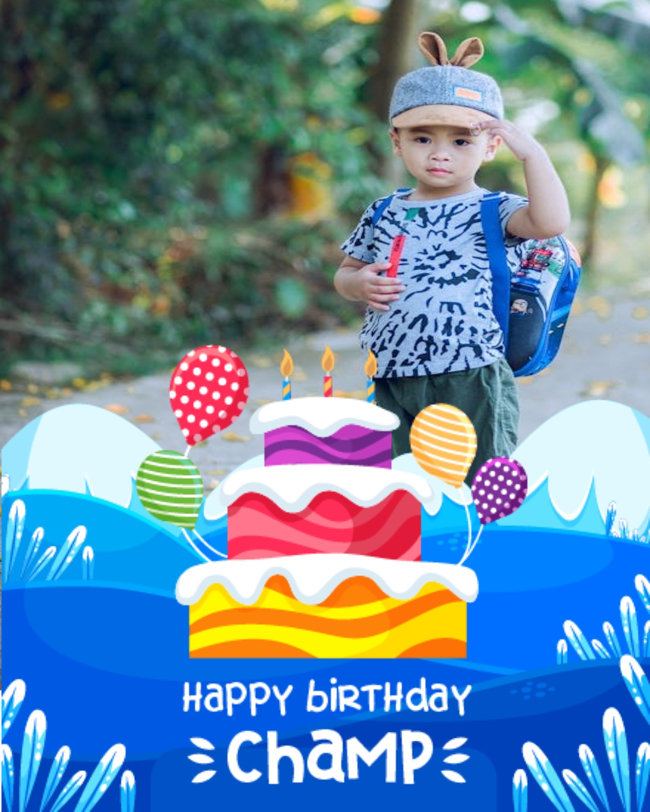 Cake Champ online Kids Birthday Card