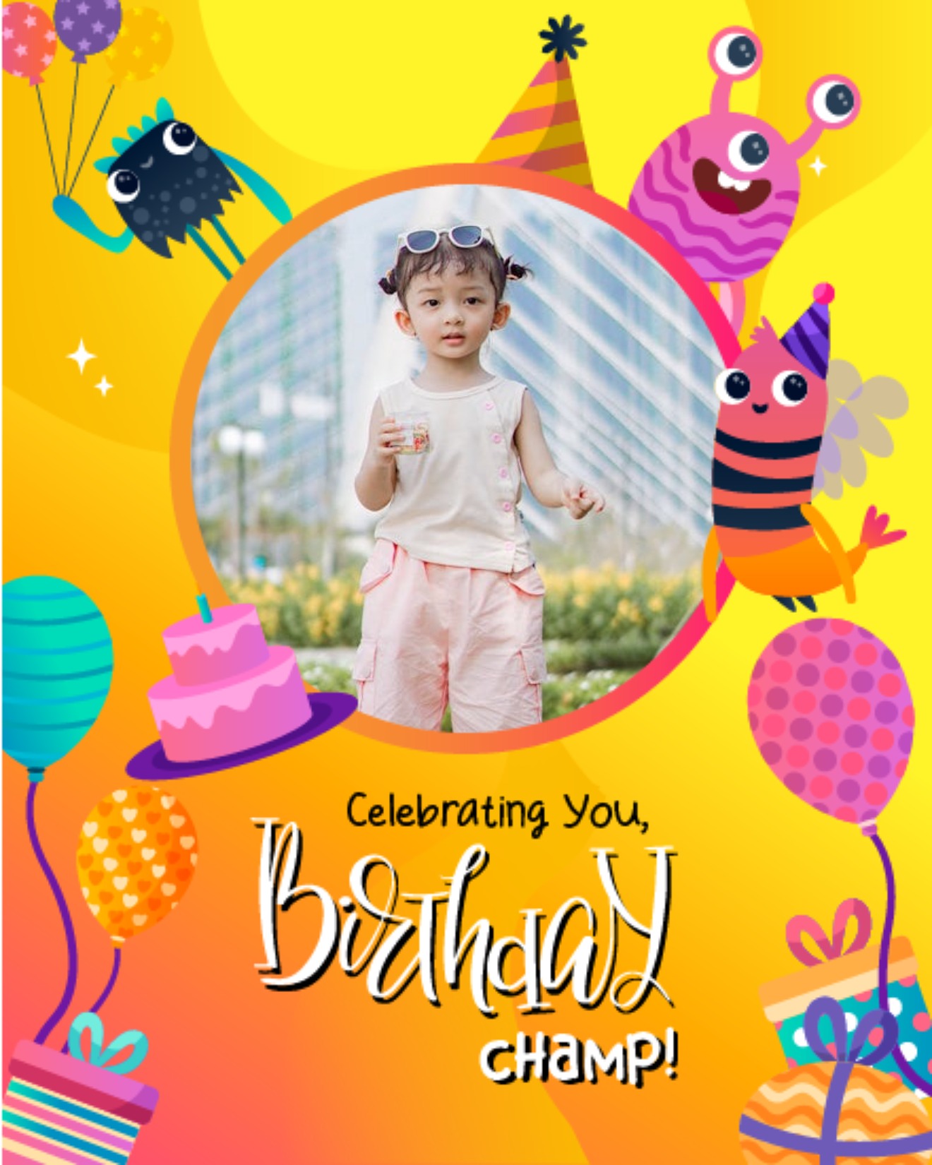 Champ online Kids Birthday Card