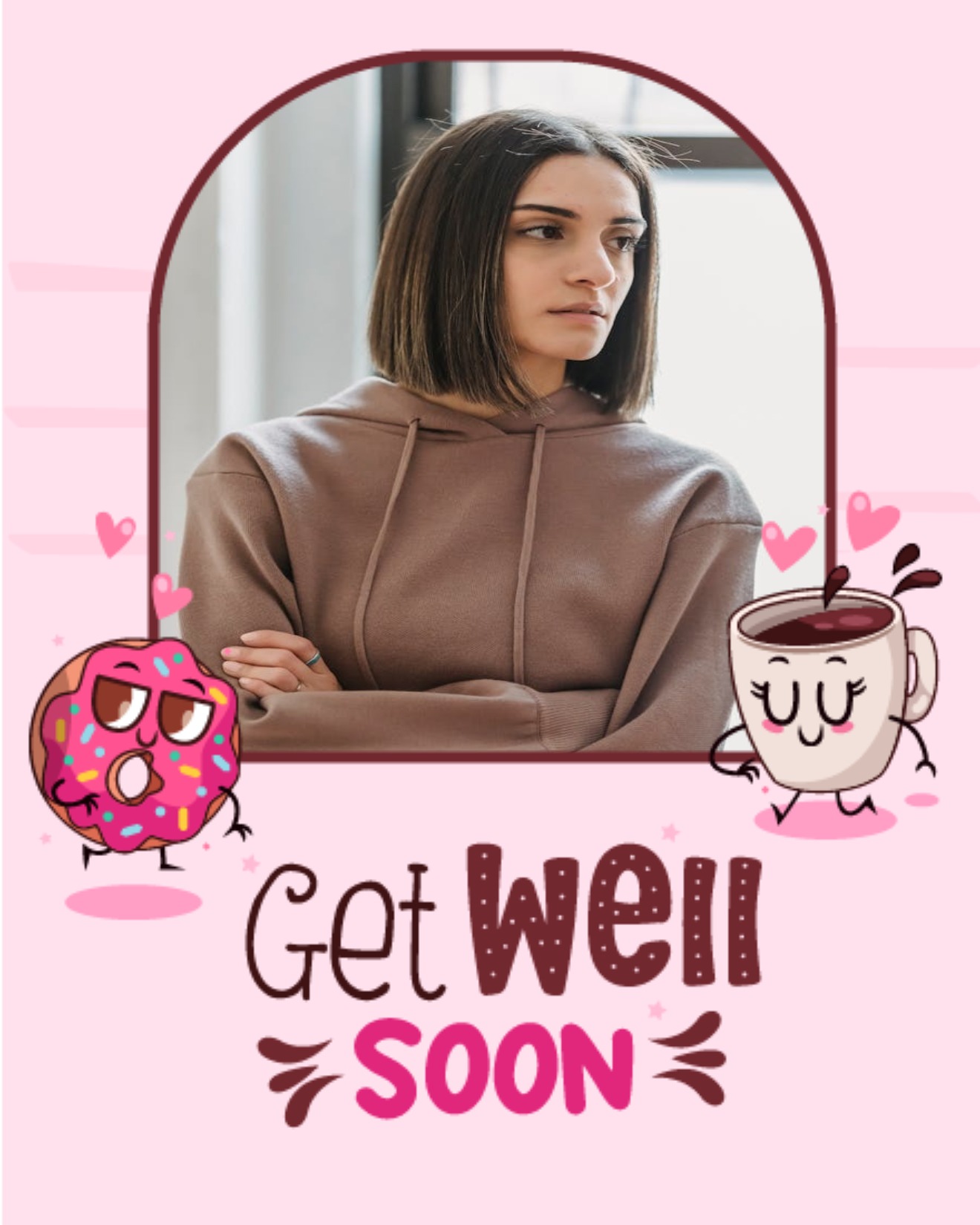 Coffee Cupcake online Get Well Soon Card