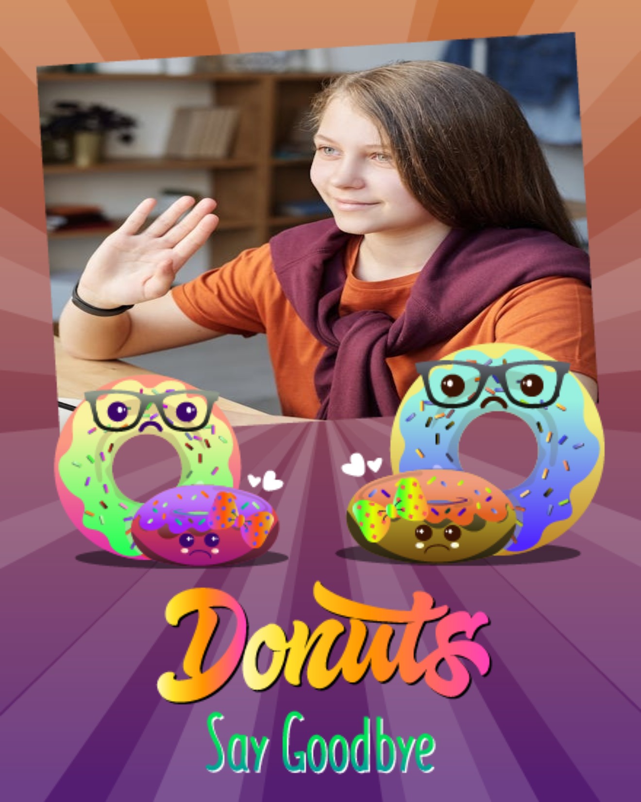 Donuts online Farewell Card