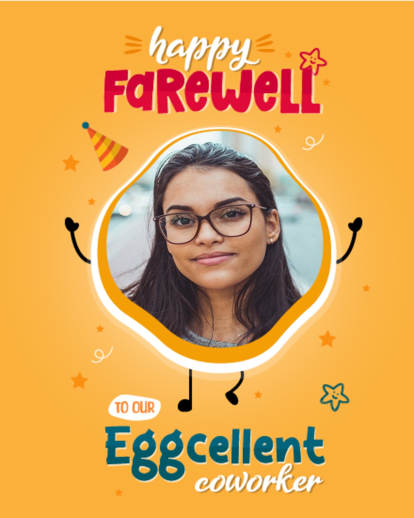 Eggcellent Coworker online Farewell Card