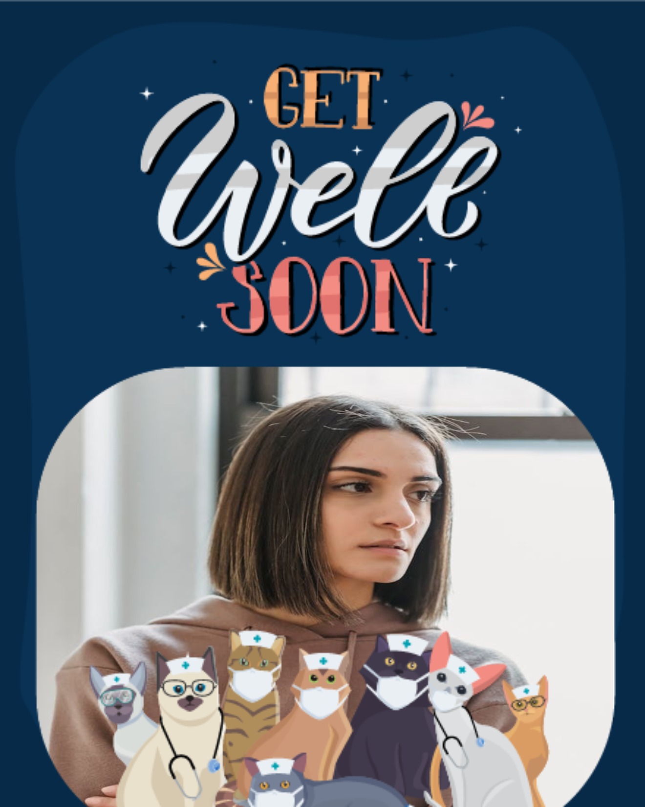 Funny Animals online Get Well Soon Card