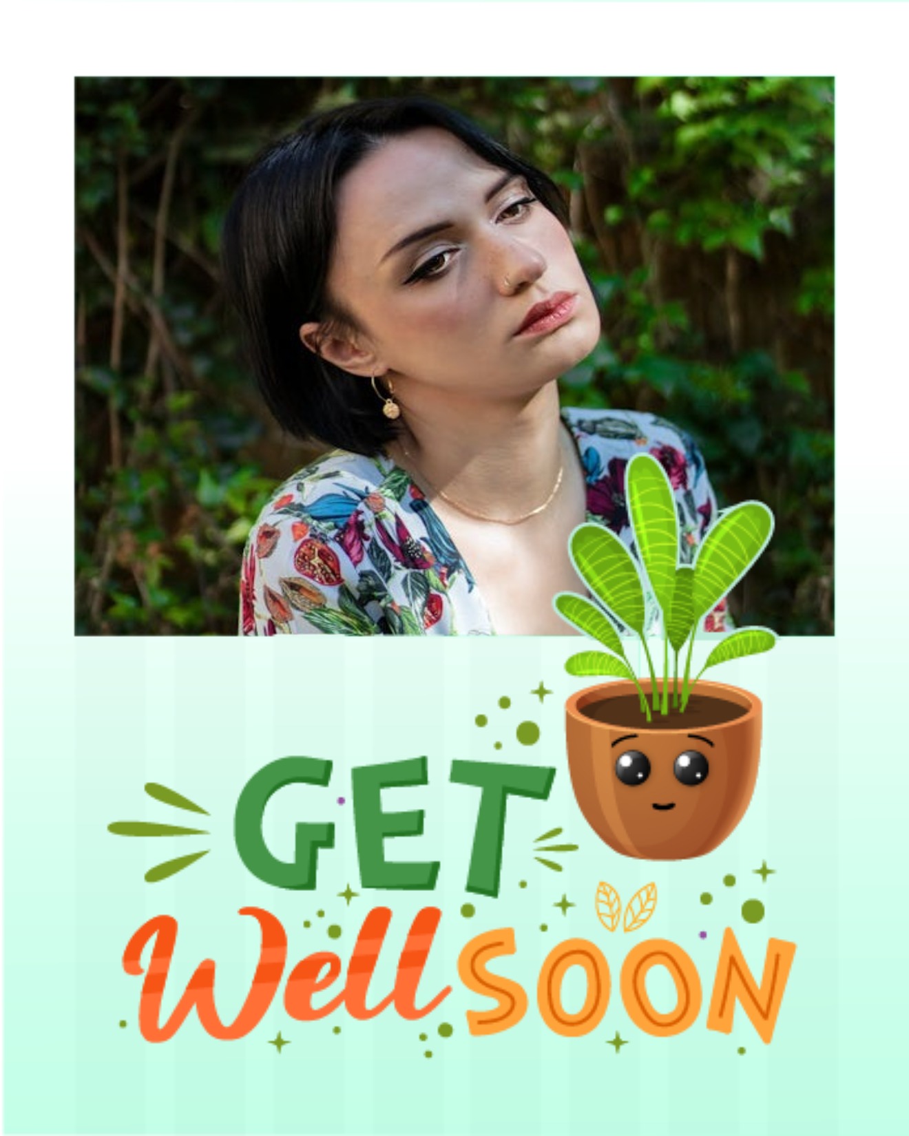 Green online Get Well Soon Card