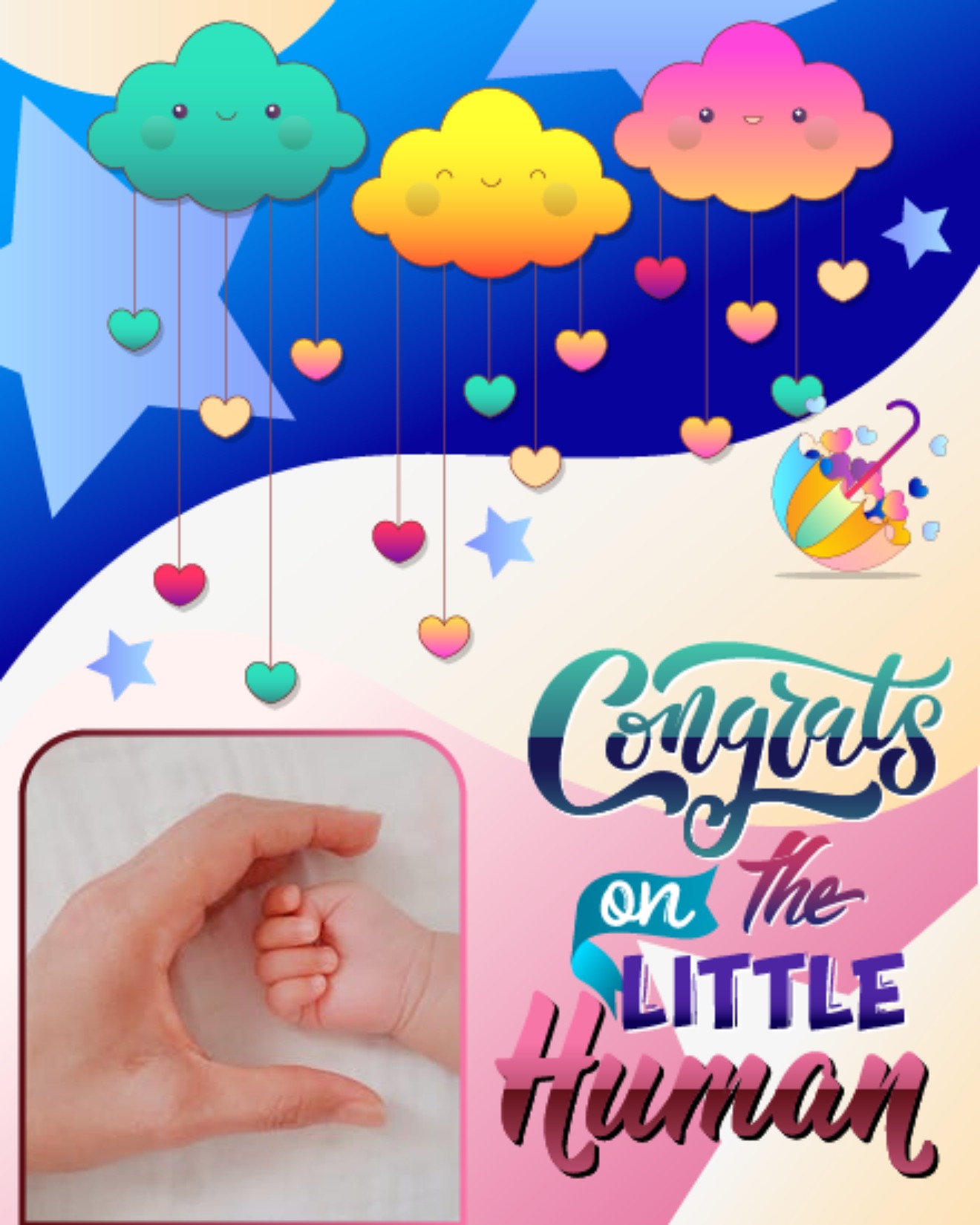 Little Human online Baby Shower Card