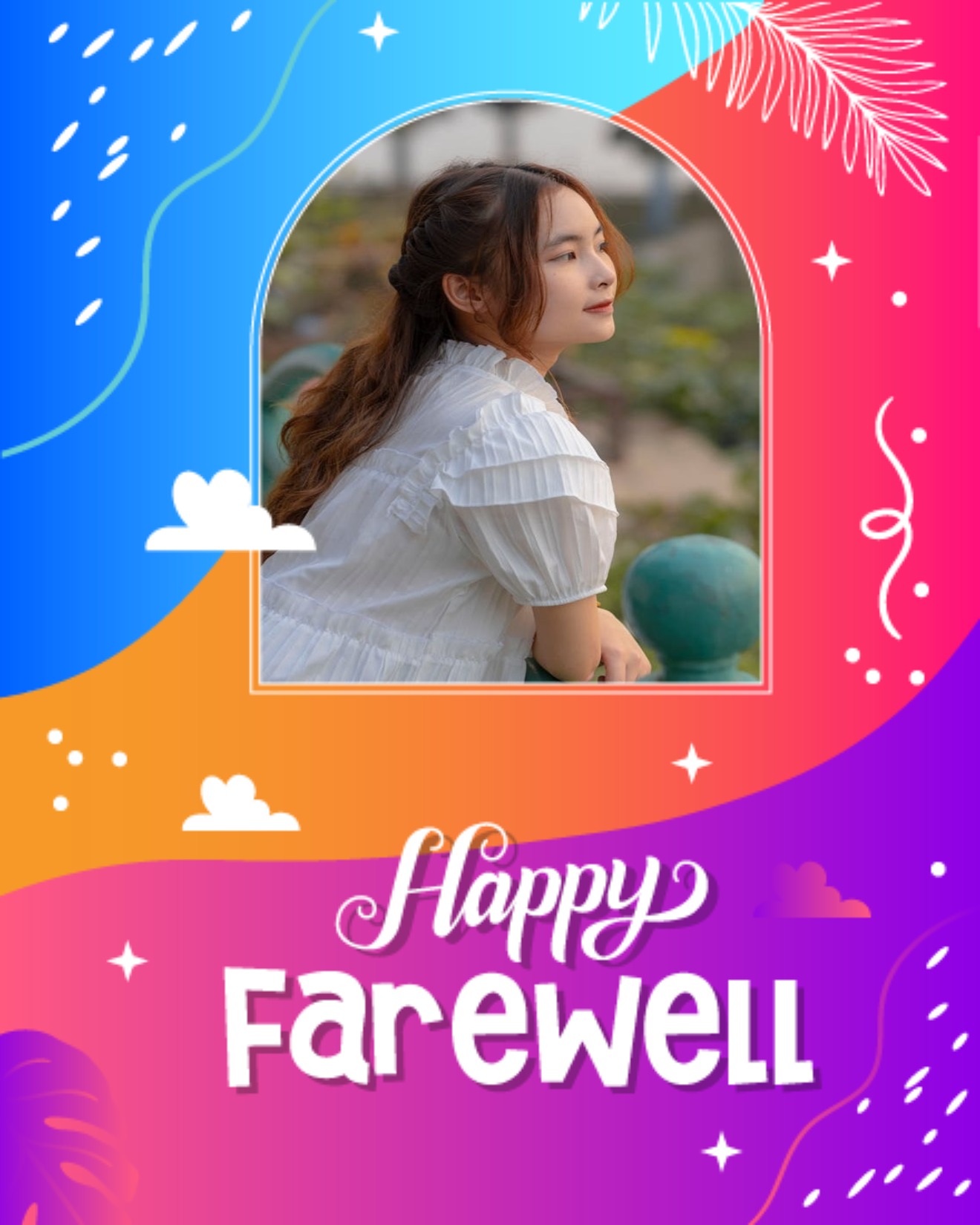 Multi Color online Farewell Card