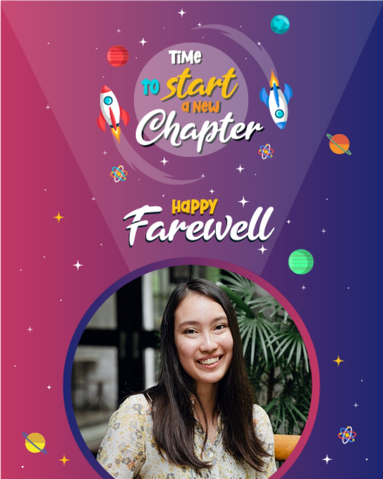 New Chapter online Farewell Card