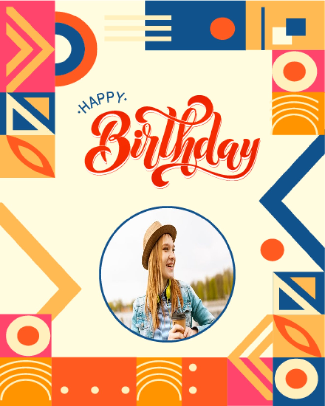 Shapes online Birthday Card