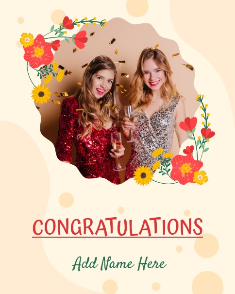 Floral Charm Delight online Congratulations Card